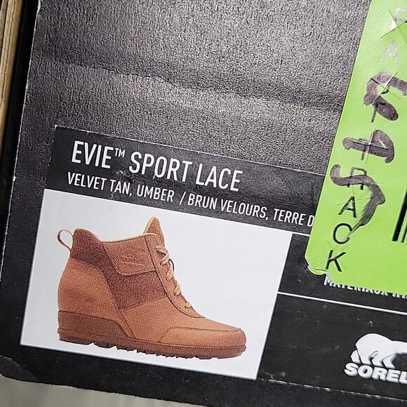 Sorel Evie Sport Lace Up Wedge Sneaker Boots Womens Size 5 New In Box - Picture 13 of 14